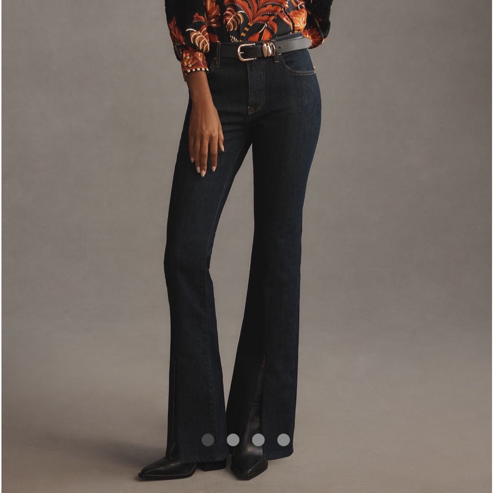 Pilcro Split Front High Rise Bootcut Jeans